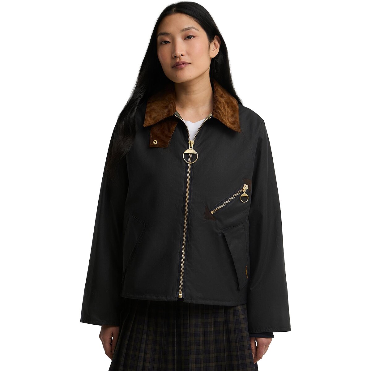 Image of Barbour Arlene Wax Jacket - Women's Navy/Ancient, US 14/UK 18