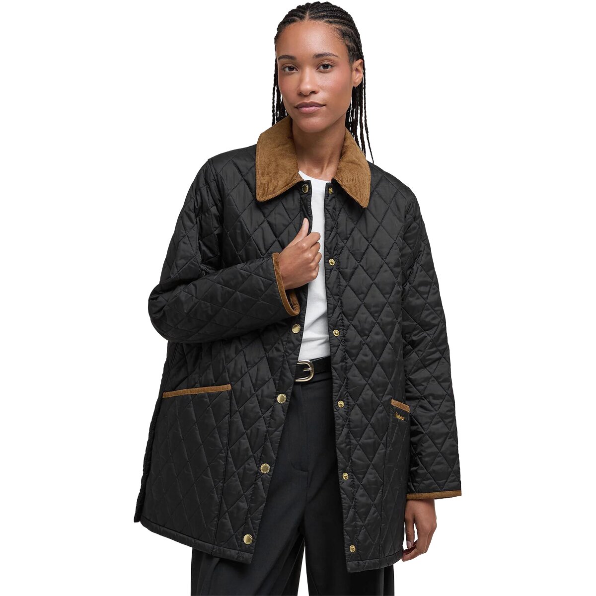 Image of Barbour Icons Modern Liddesdale Quilted Jacket - Women's Black/Classic, US 12/UK 16