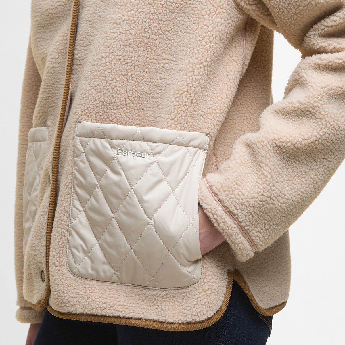 (取寄) バブアー レディース ローレル フリース ジャケット - ウィメンズ Barbour women Laurel Fleece Jacket - Women's Natural/Blanc Barbour Laurel Fleece Jacket - Women's - Clothing