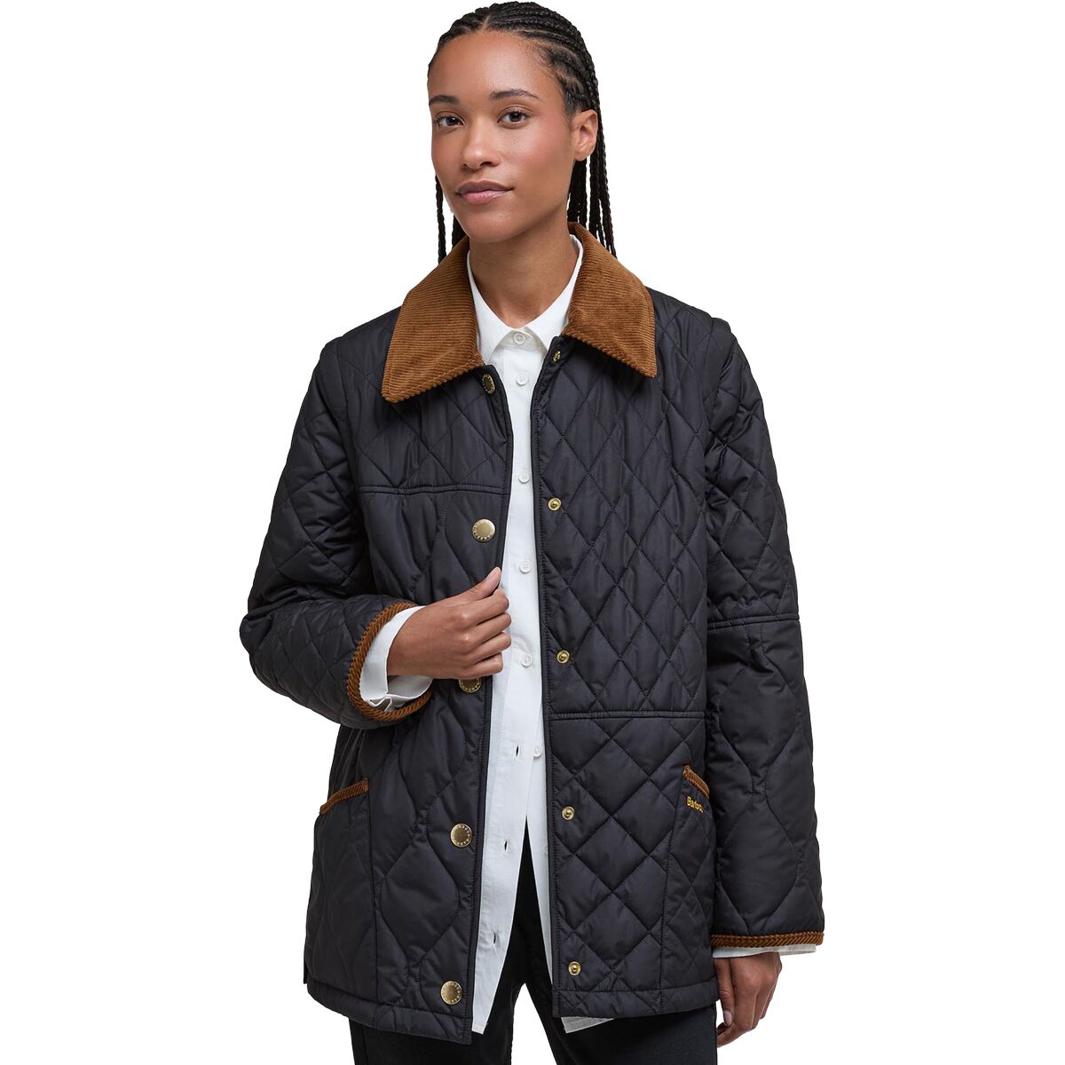 Image of Barbour Lorrie Quilted Jacket - Women's Black, US 10/UK 14