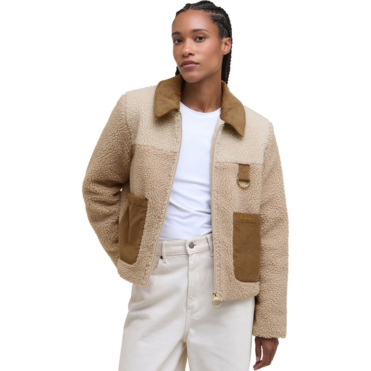 Image of Barbour Malena Fleece Jacket - Women's Natural/Ecru, US 8/UK 12