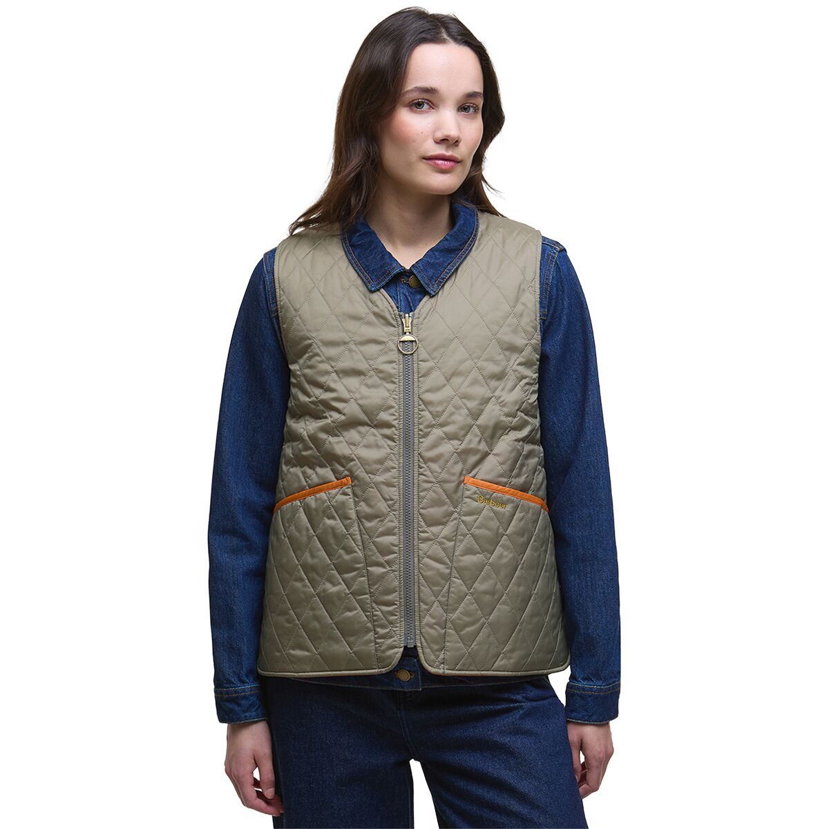 Image of Barbour My Reversible Liner Vest - Women's Timberwolf/Marigold, US 6/UK 10