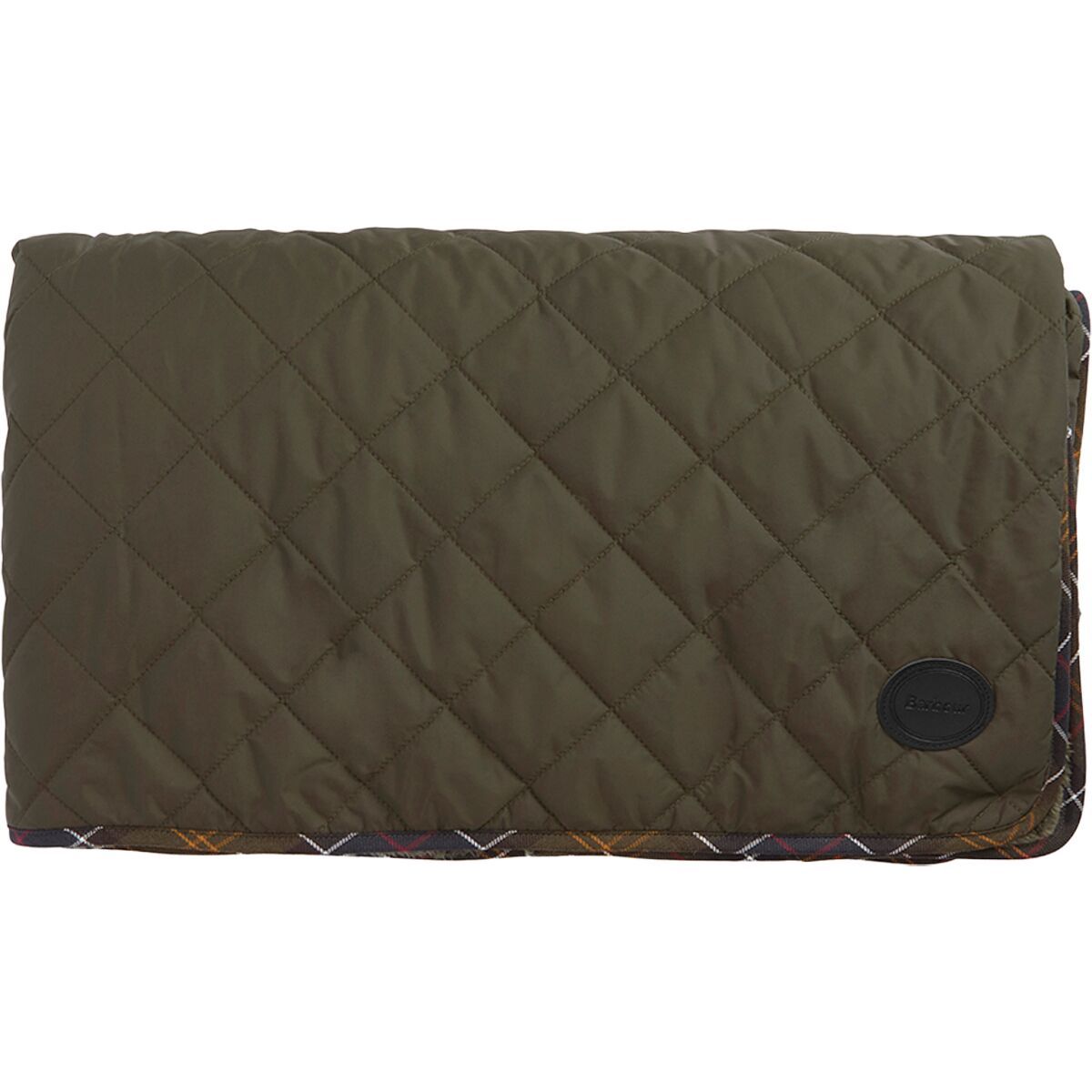 Image of Barbour Dog Quilt & Fleece Blanket Olive, One Size