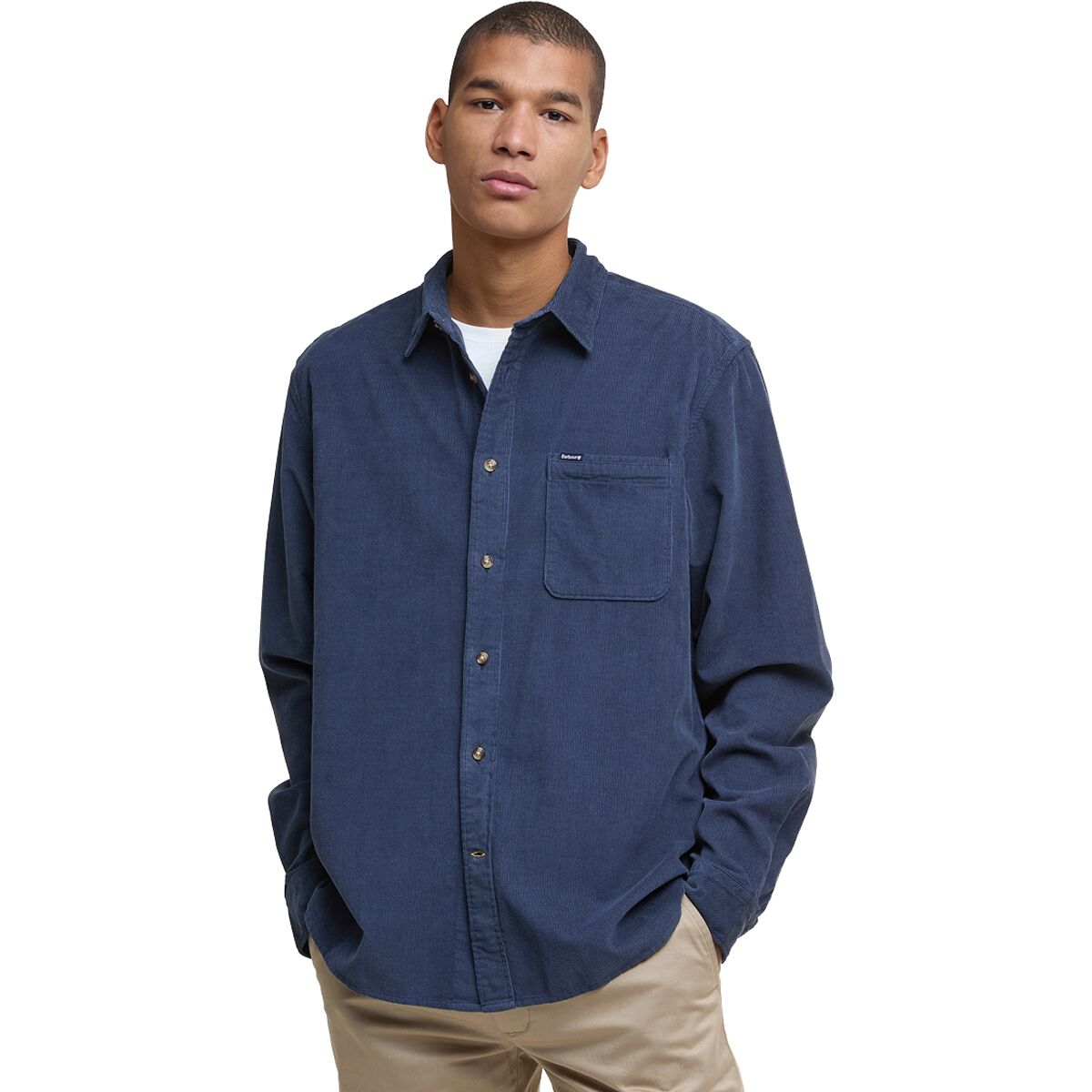 Image of Barbour Bramside Relaxed Cord Shirt - Men's Navy, S