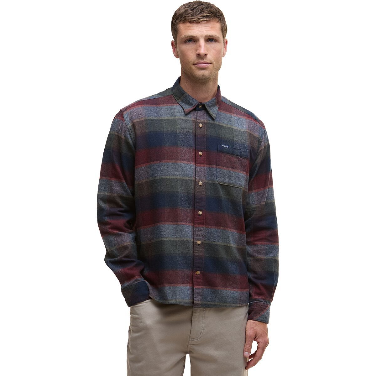 Image of Barbour Copswell Relaxed Checked Shirt - Men's Navy, M