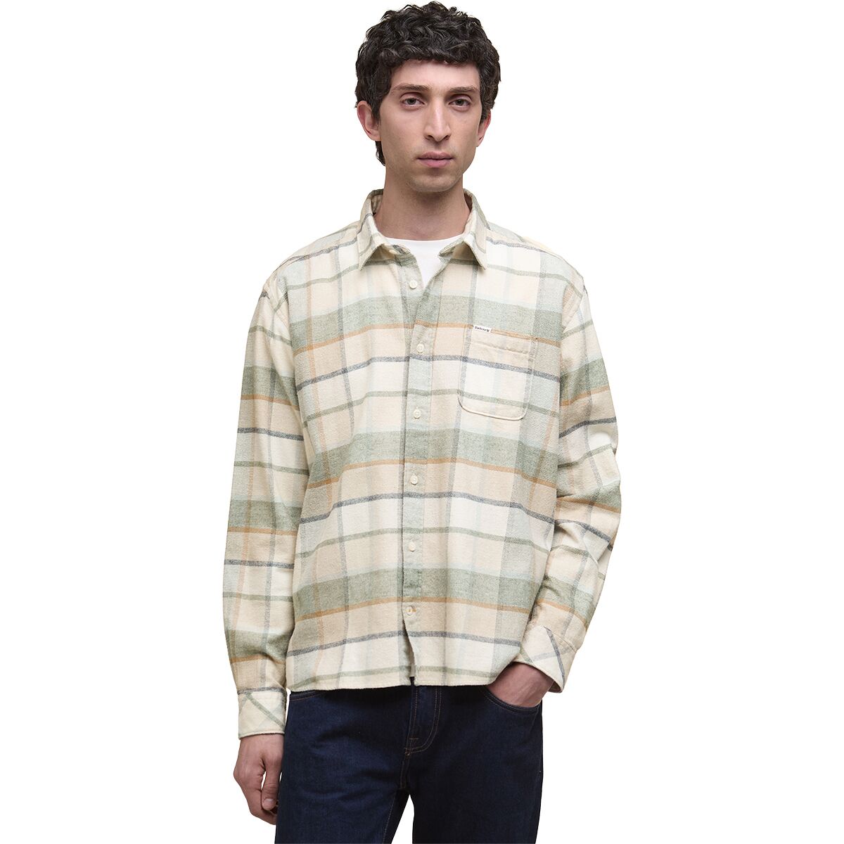 Image of Barbour Copswell Relaxed Checked Shirt - Men's Stone, S