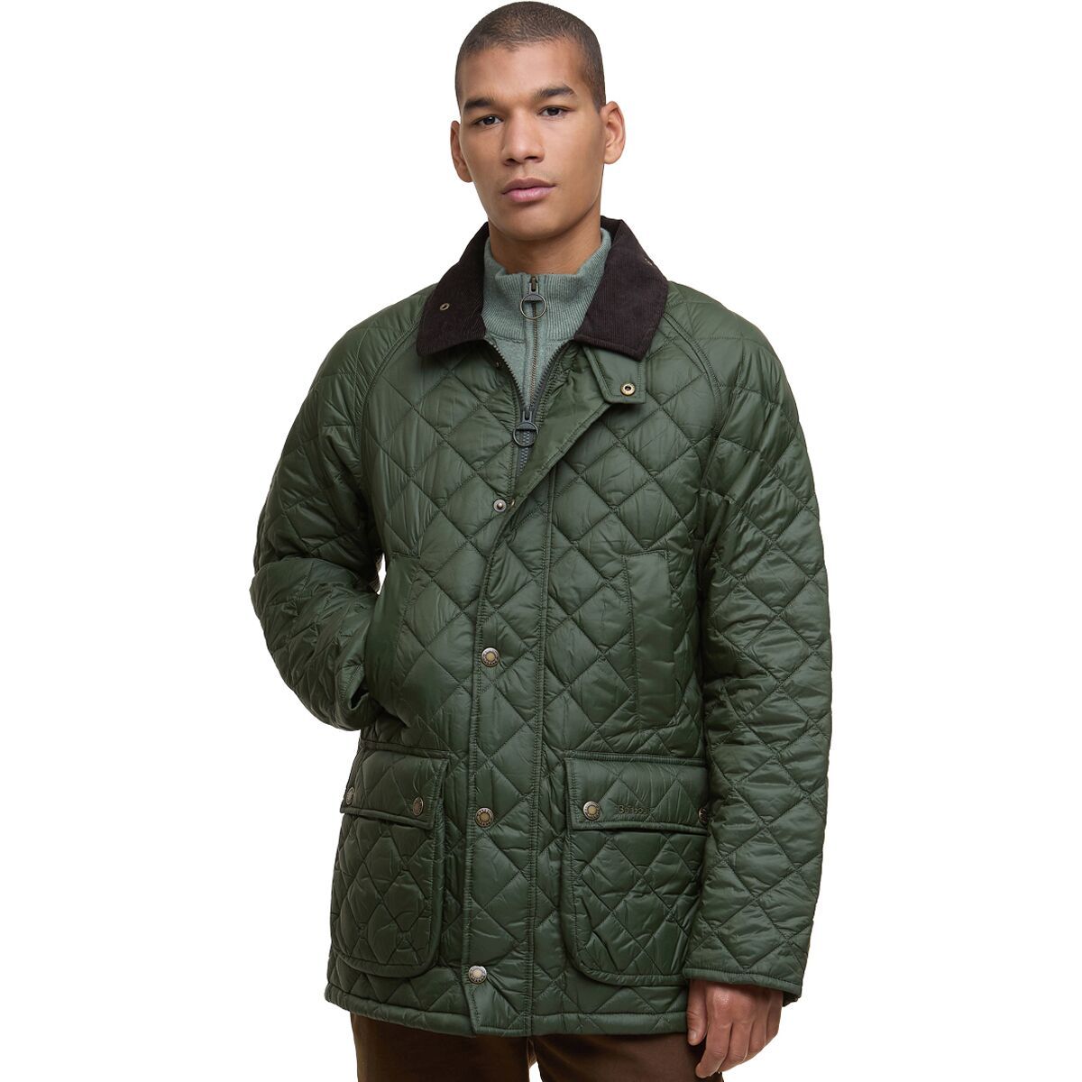 Image of Barbour Essential Bedale Quilted Jacket - Men's Sage, L