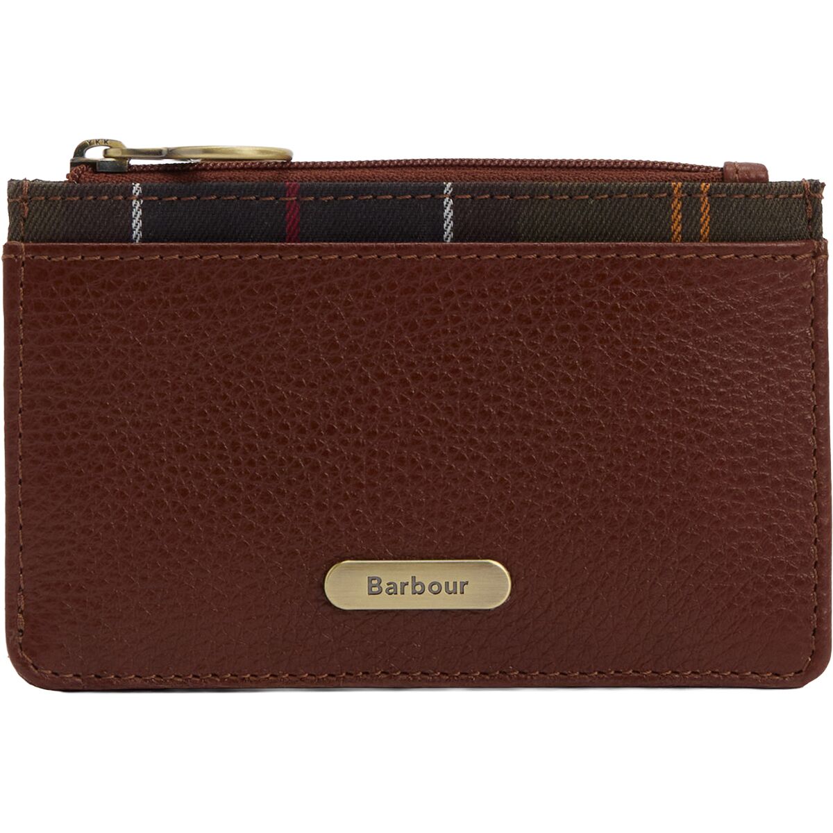 Image of Barbour Alder Leather Card Holder Brown/Classic, One Size