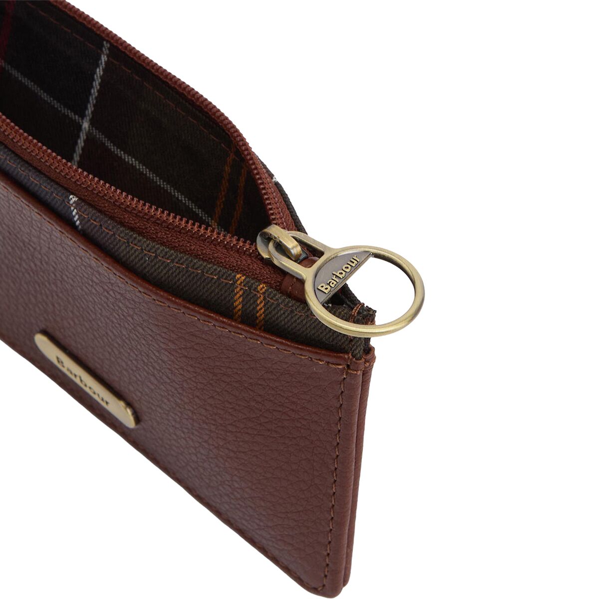 (取寄) バブアー エルダー レザー カード ホルダー Barbour Alder Leather Card Holder Brown/Classic Barbour Alder Leather Card Holder - Accessories