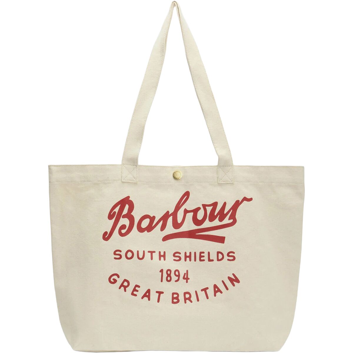 Image of Barbour Script Tote Bag Red Logo, One Size