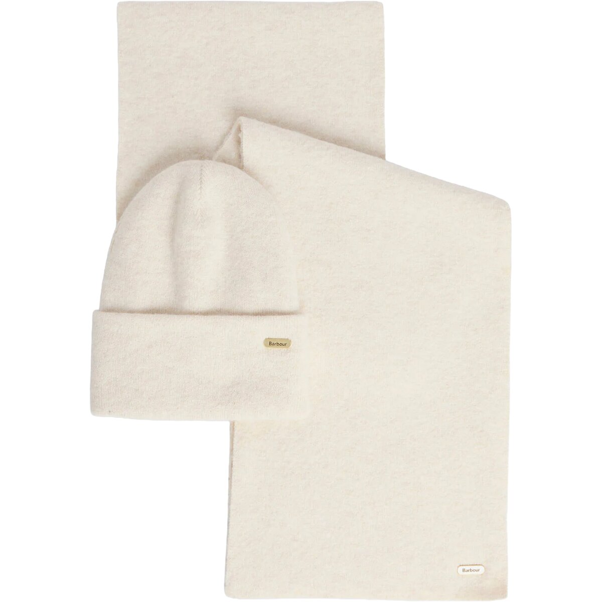 Image of Barbour Winona Beanie & Scarf Gift Set Eggshell, One Size