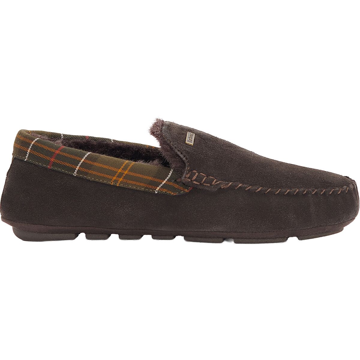 Image of Barbour Monty Moccasin Slipper - Men's Brown Suede, 10.0