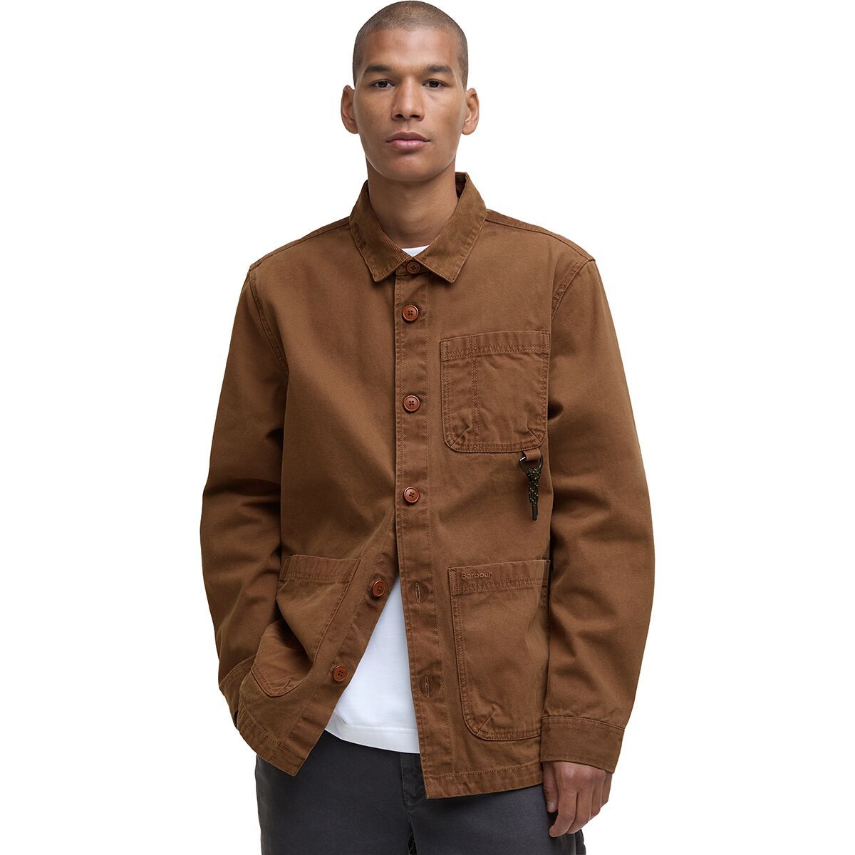 Image of Barbour Bowland Garment Dyed Overshirt - Men's Umber, M