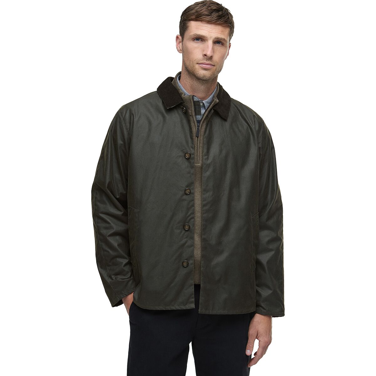 Image of Barbour Short Lorden Wax Mac - Men's Olive, XL