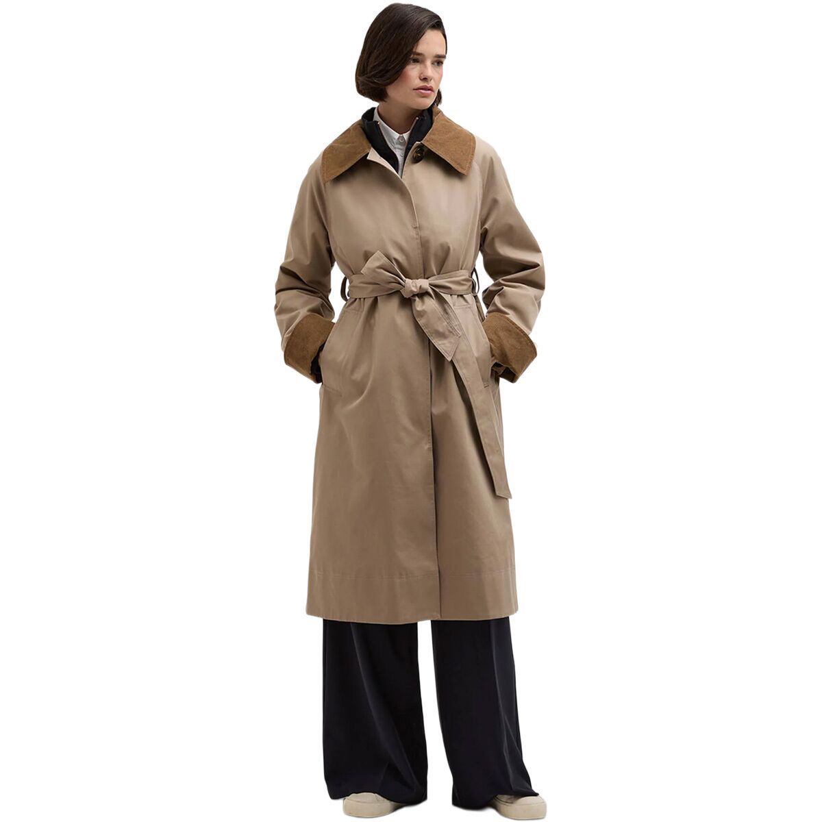 Image of Barbour Reagan Showerproof Jacket - Women's Honey/Ancient Poplar, US 12/UK 16