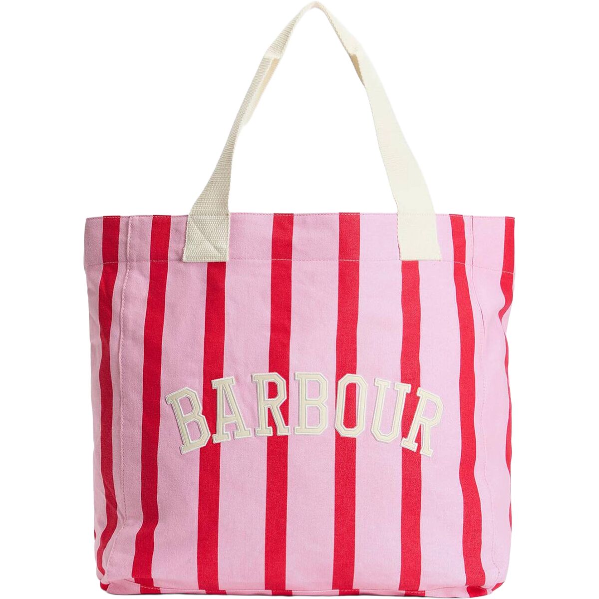 Image of Barbour Emily Stripe Tote Bag Cherry Blossom, One Size