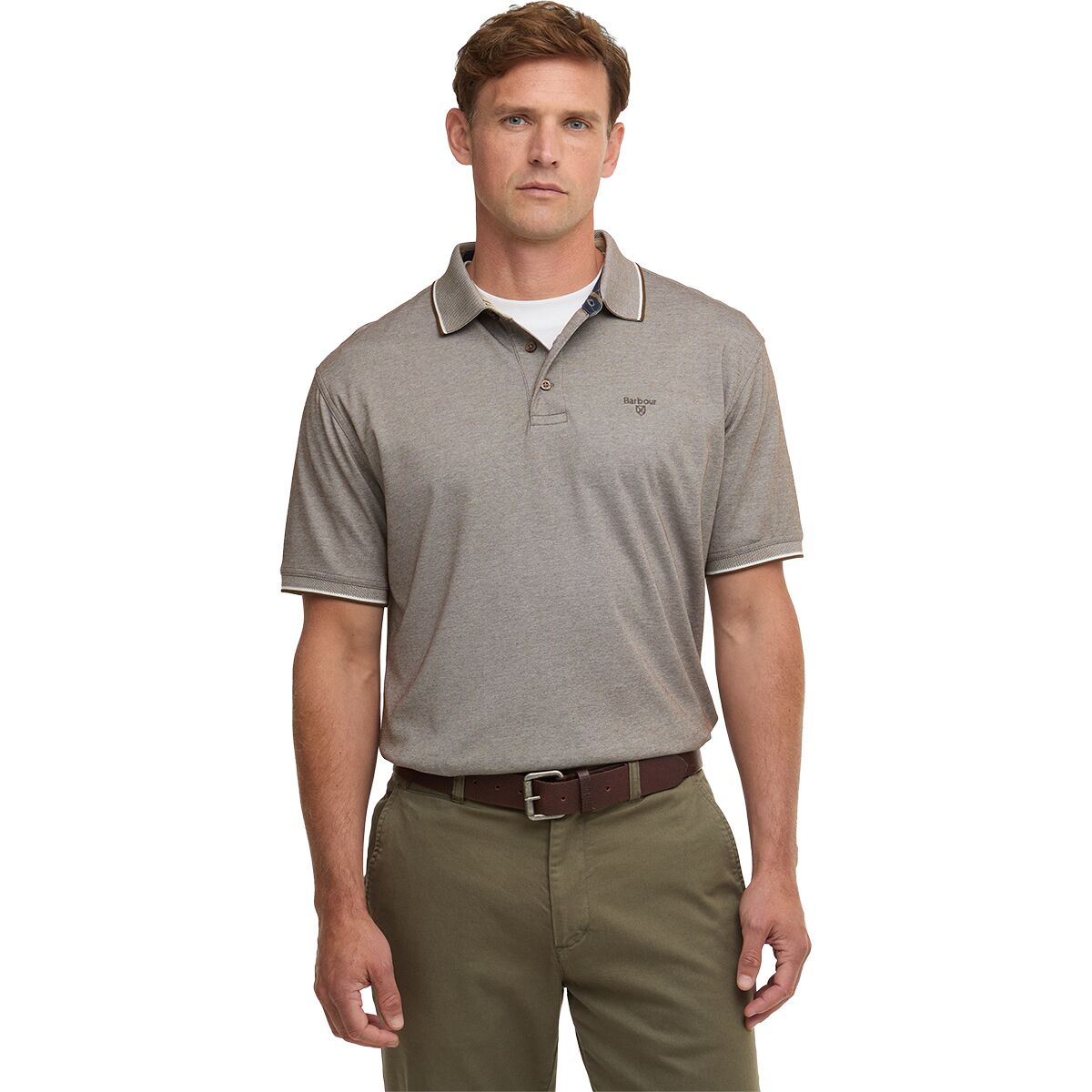 Image of Barbour Heydon Performance Polo Shirt - Men's Dark Sand, S