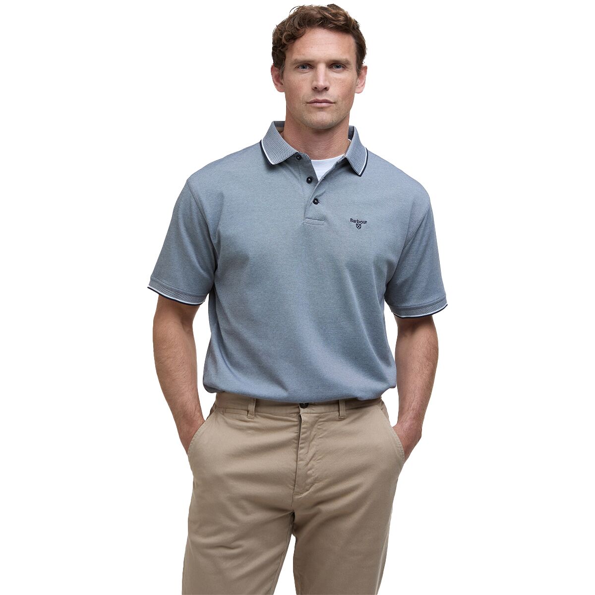 Image of Barbour Heydon Performance Polo Shirt - Men's Navy, L
