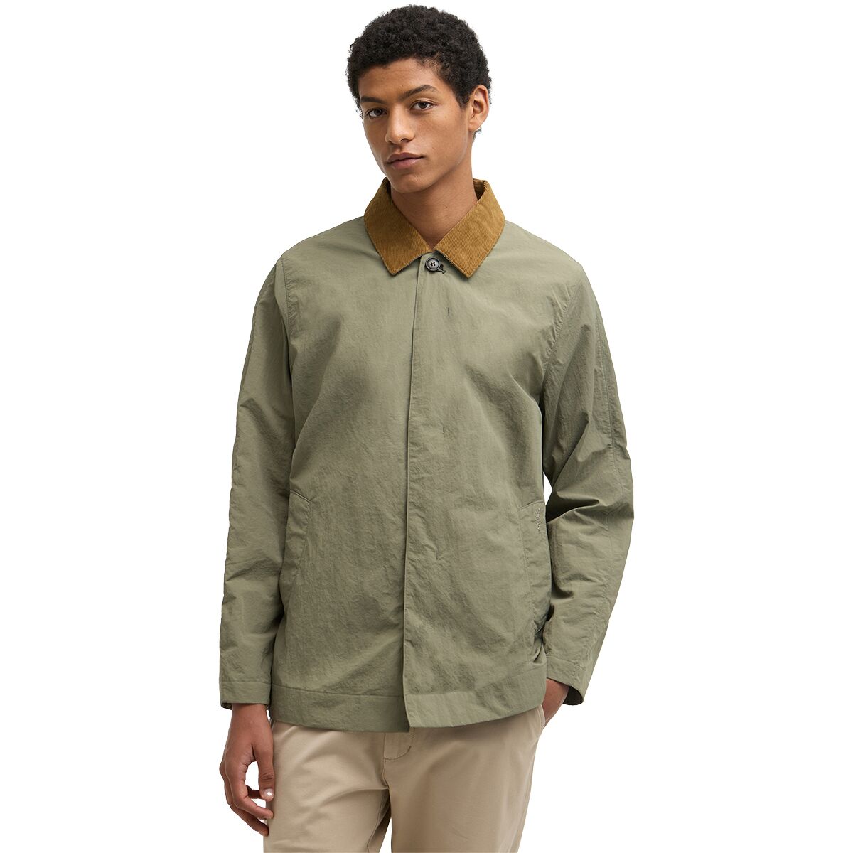 Image of Barbour Short Rokig Showerproof Jacket - Men's Dusty Olive, M