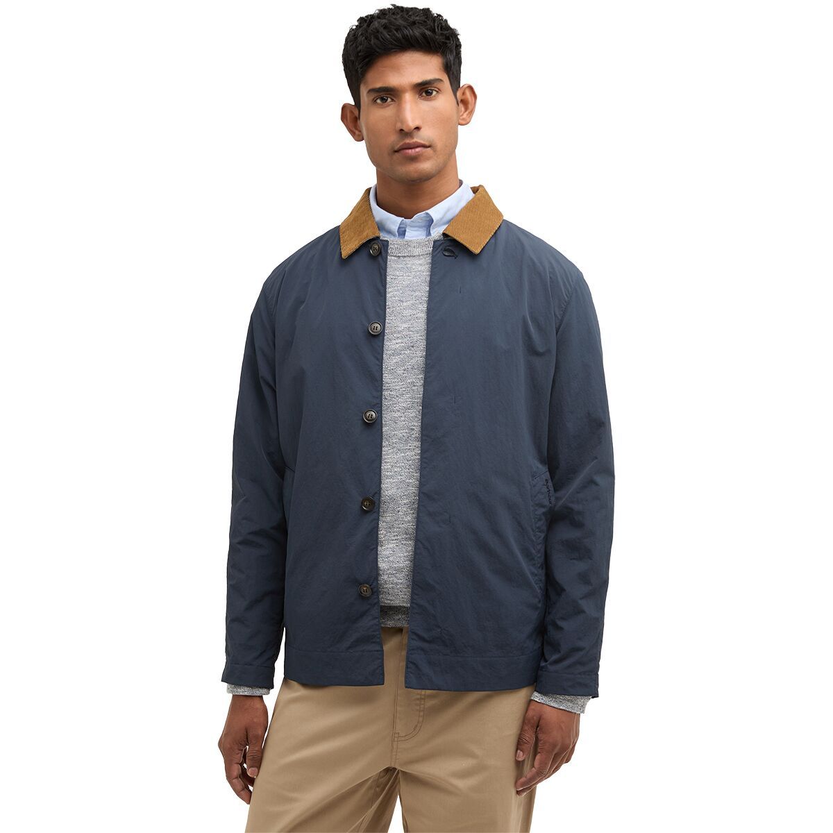 Image of Barbour Short Rokig Showerproof Jacket - Men's Navy, XL