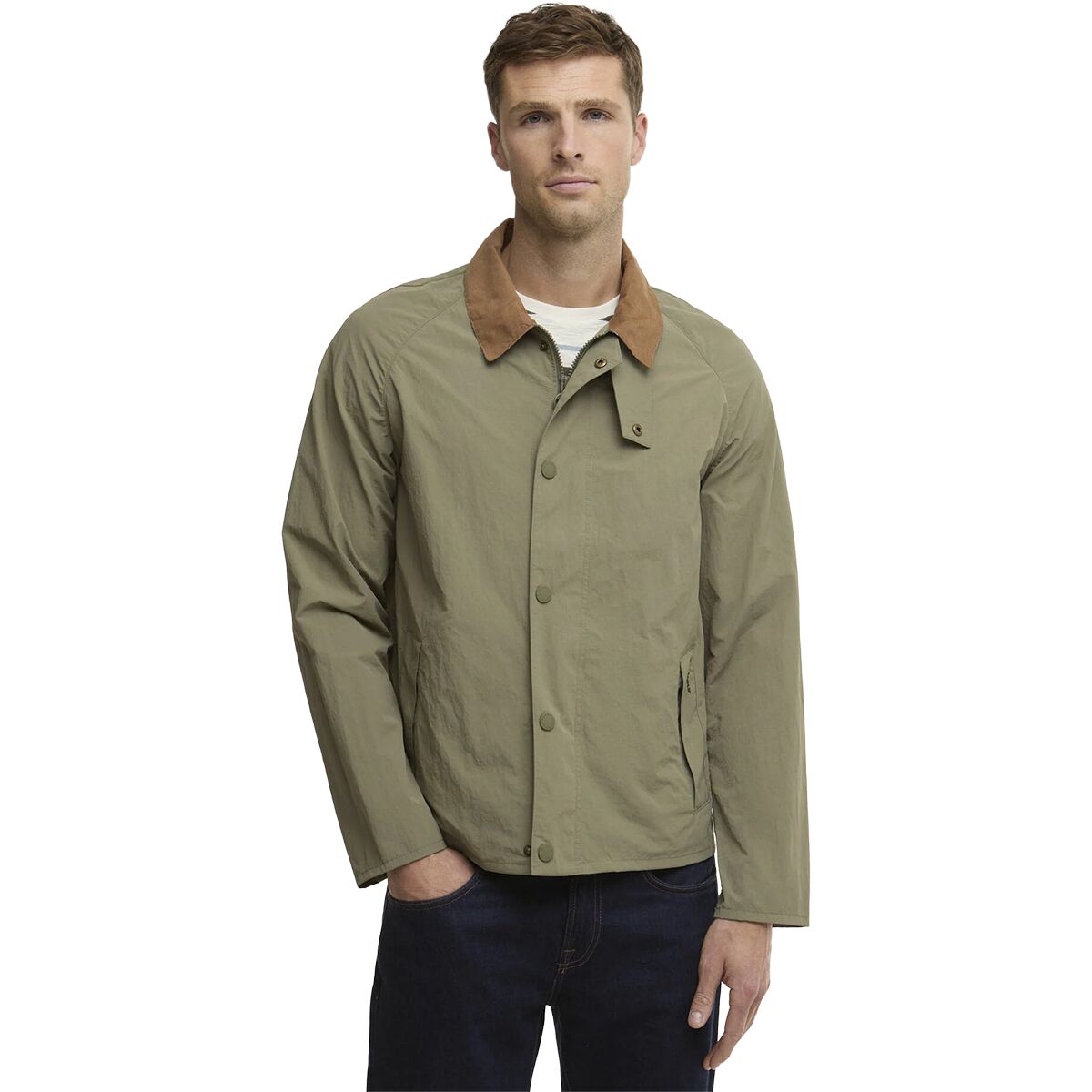 Image of Barbour Tracker Showerproof Jacket - Men's Dusty Olive, L
