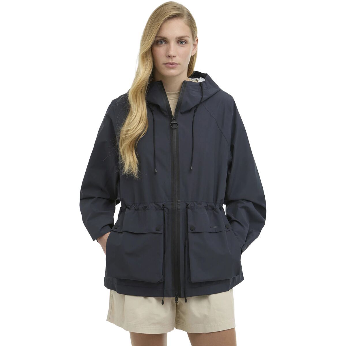Image of Barbour Dovecragg Waterproof Jacket - Women's Dusk Grey / Fondant, US 10/UK 14