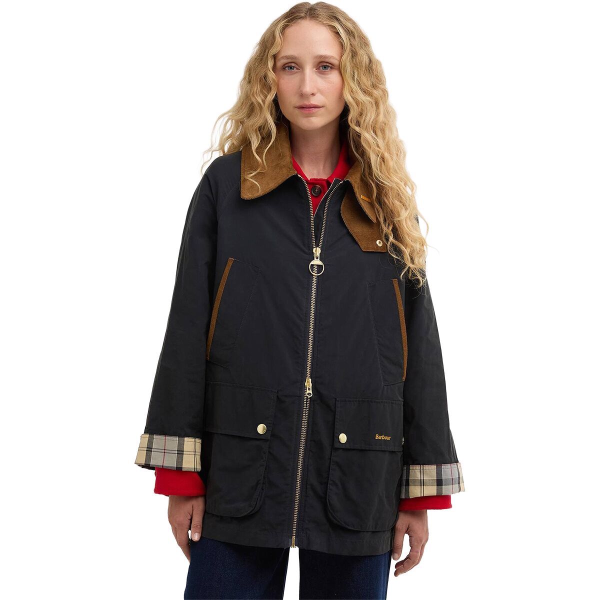Image of Barbour Icons Bedale Showerproof Jacket - Women's Dark Navy/Dress, US 8/UK 12