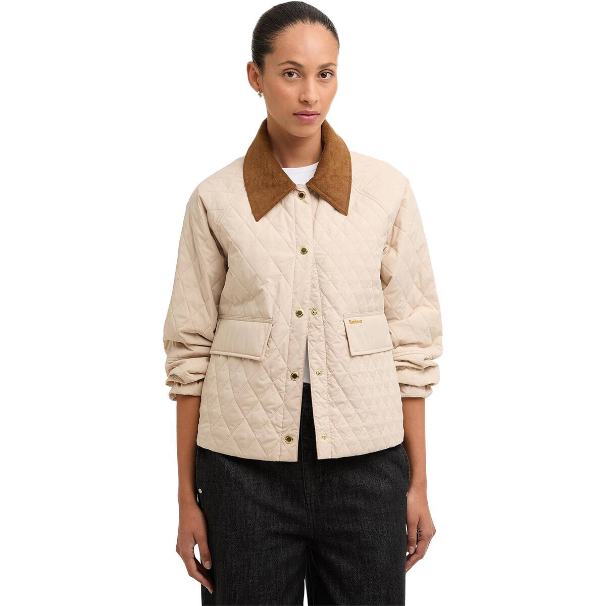 Image of Barbour Kirby Quilted Jacket - Women's Jasmine/Dress, US 12/UK 16