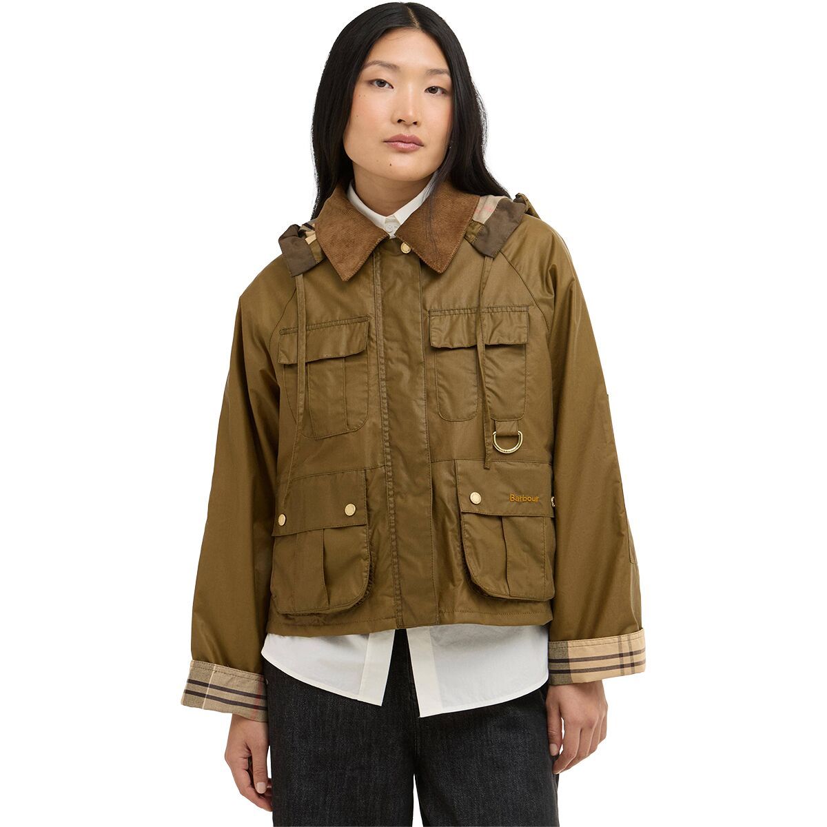 Image of Barbour Liza Wax Jacket - Women's Sand/Dress, US 8/UK 12