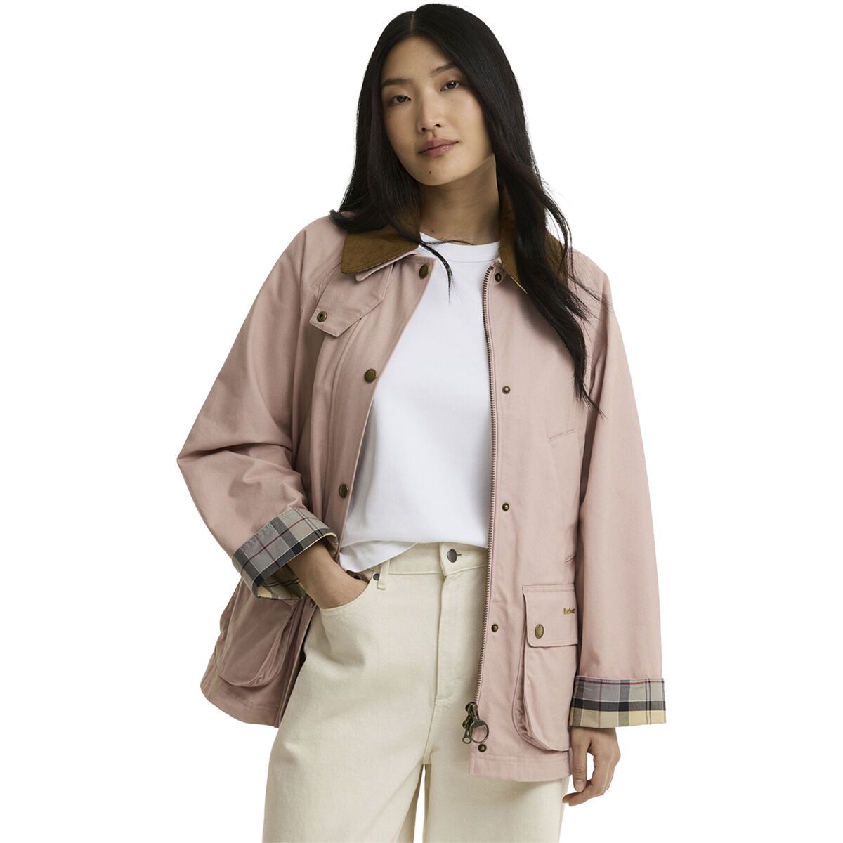 Image of Barbour Modern Beadnell Casual Jacket - Women's Gardenia/Dress/Beige, US 10/UK 14
