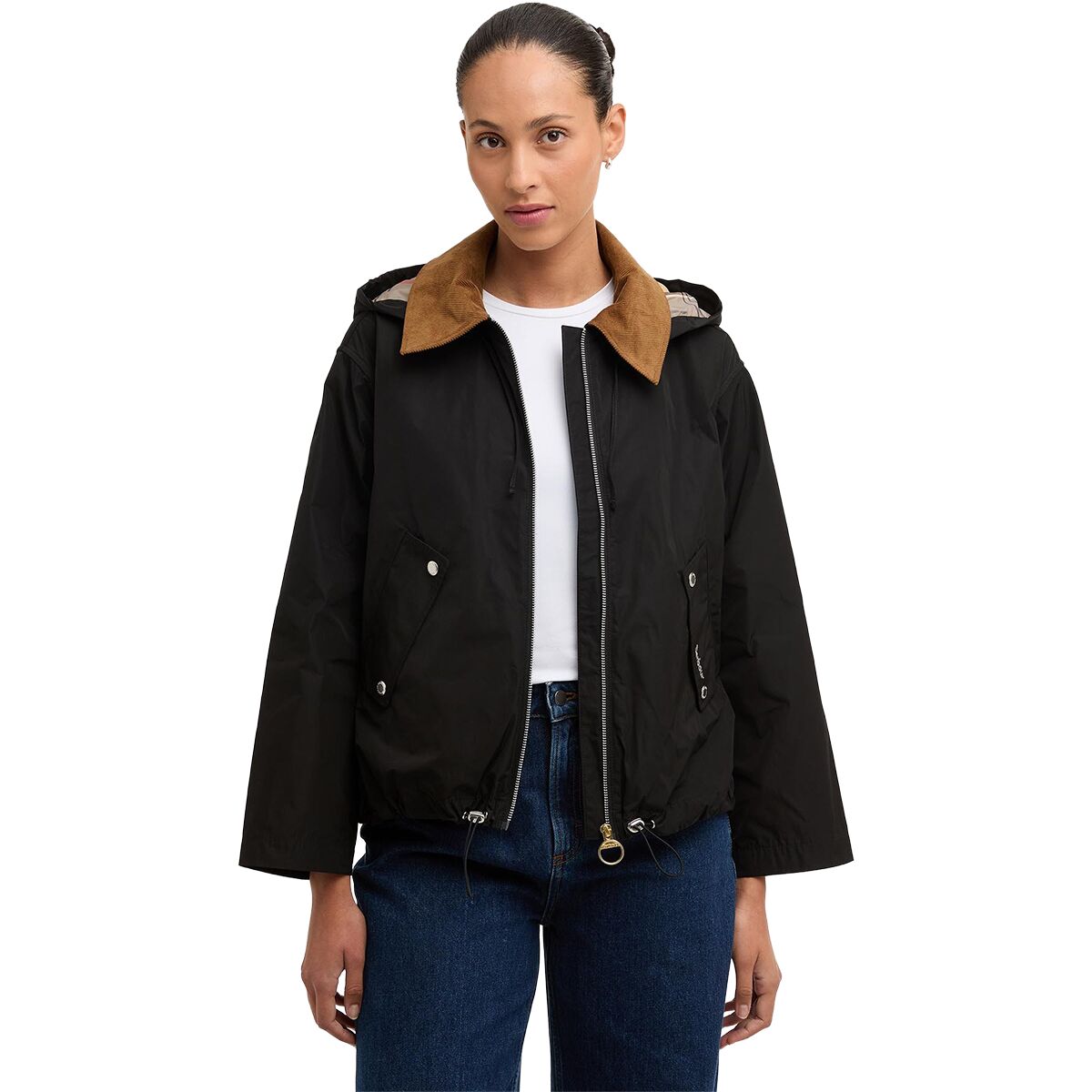 Image of Barbour Weaver Showerproof Jacket - Women's Black/Dress, US 12/UK 16