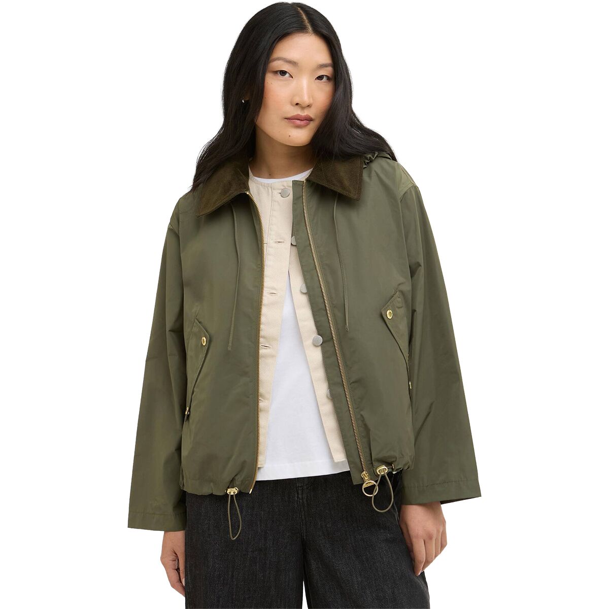 Image of Barbour Weaver Showerproof Jacket - Women's Ivy Green/Ancient, US 12/UK 16