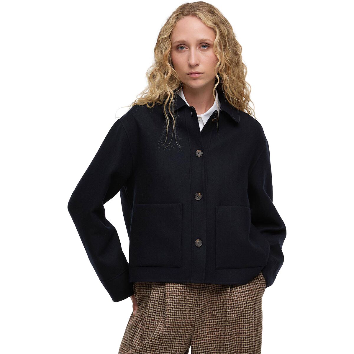 Image of Barbour Aylesby Overshirt - Women's Dark Navy, US 8/UK 12