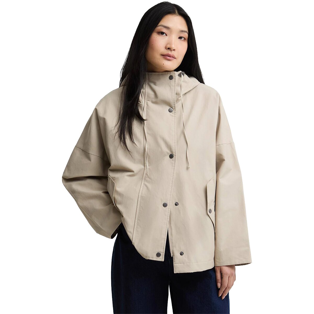 Image of Barbour Kingswood Showerproof Jacket - Women's Light Sand/Navy Gingham, US 12/UK 16