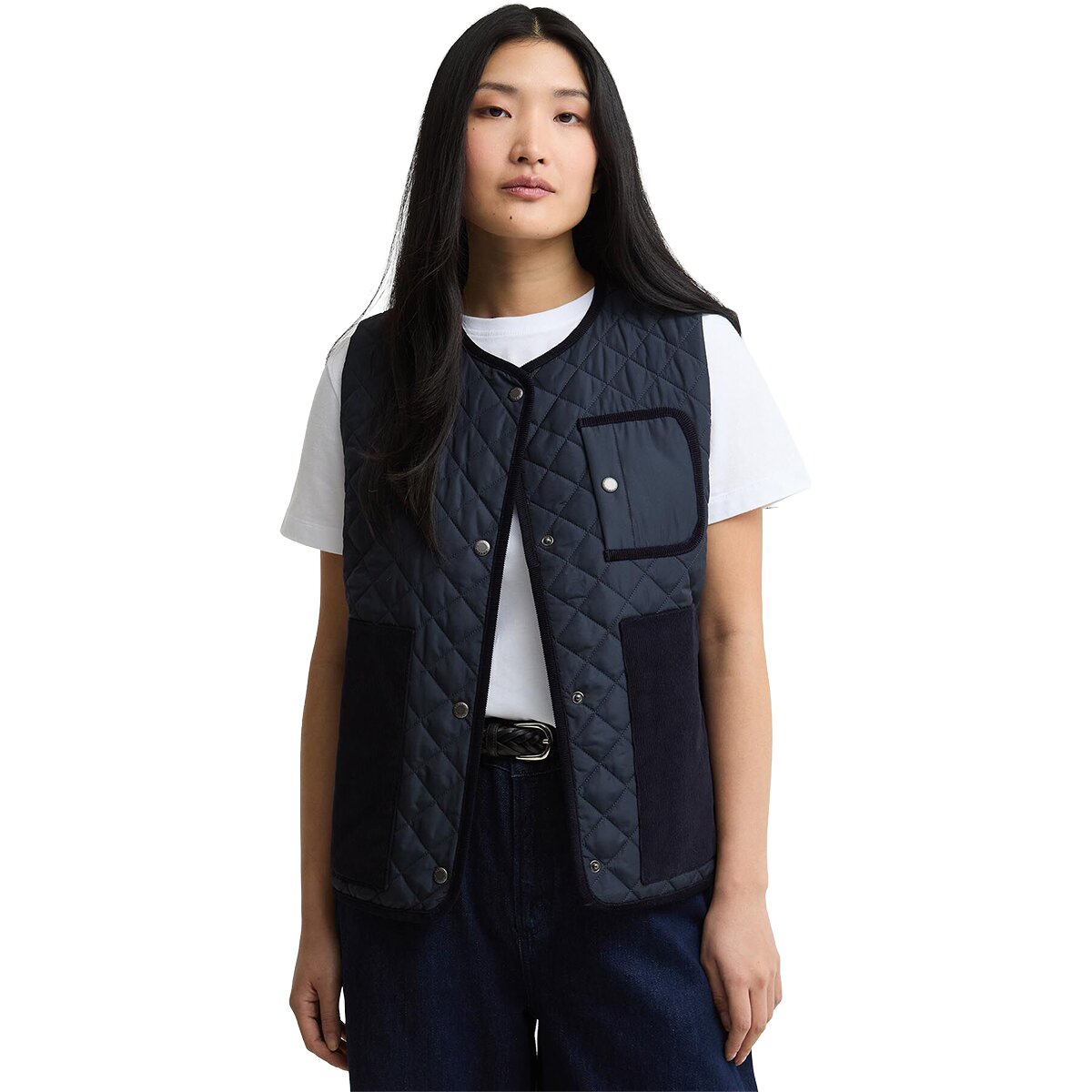 Image of Barbour Thulby Quilted Gilet - Women's Dark Navy, US 8/UK 12