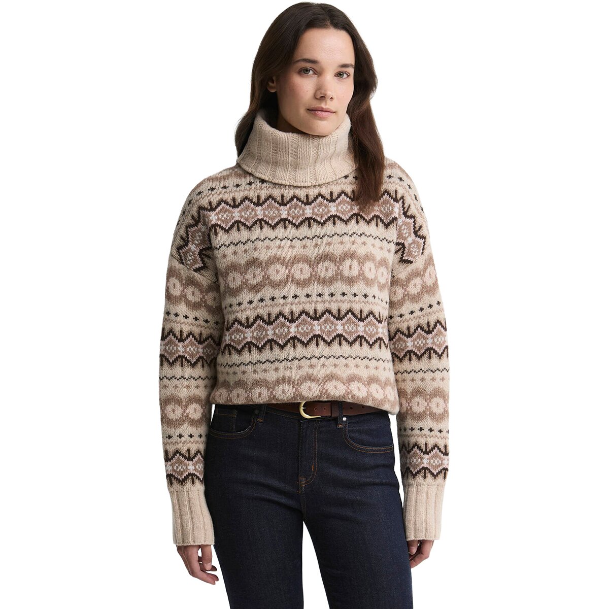Image of Barbour Helen Knitted Jumper - Women's Birch Multi, US 12/UK 16