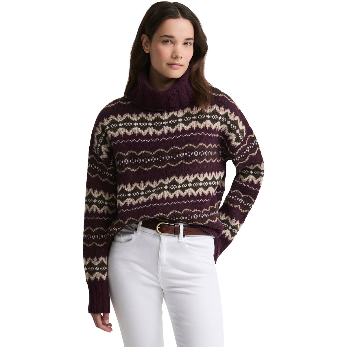 Image of Barbour Helen Knitted Jumper - Women's Fig Multi, US 4/UK 8