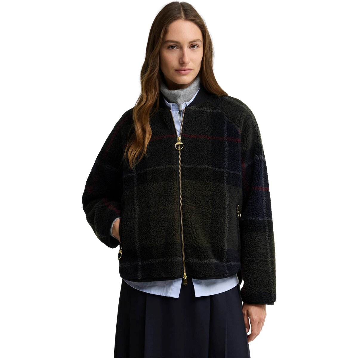 Barbour Barbour Kirklees Fleece Jacket - Women's Shadow Classic Tartan, US 4/UK 8 - $220.00 at Backcountry.com