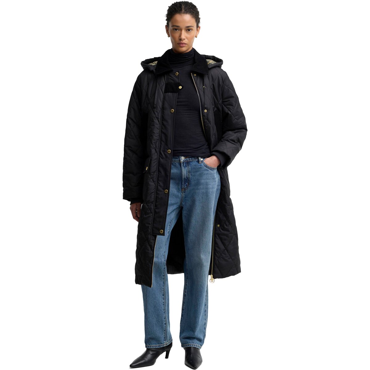 Barbour Rudson Quilted Jacket - Women's Black/Ancient, US 4/UK 8