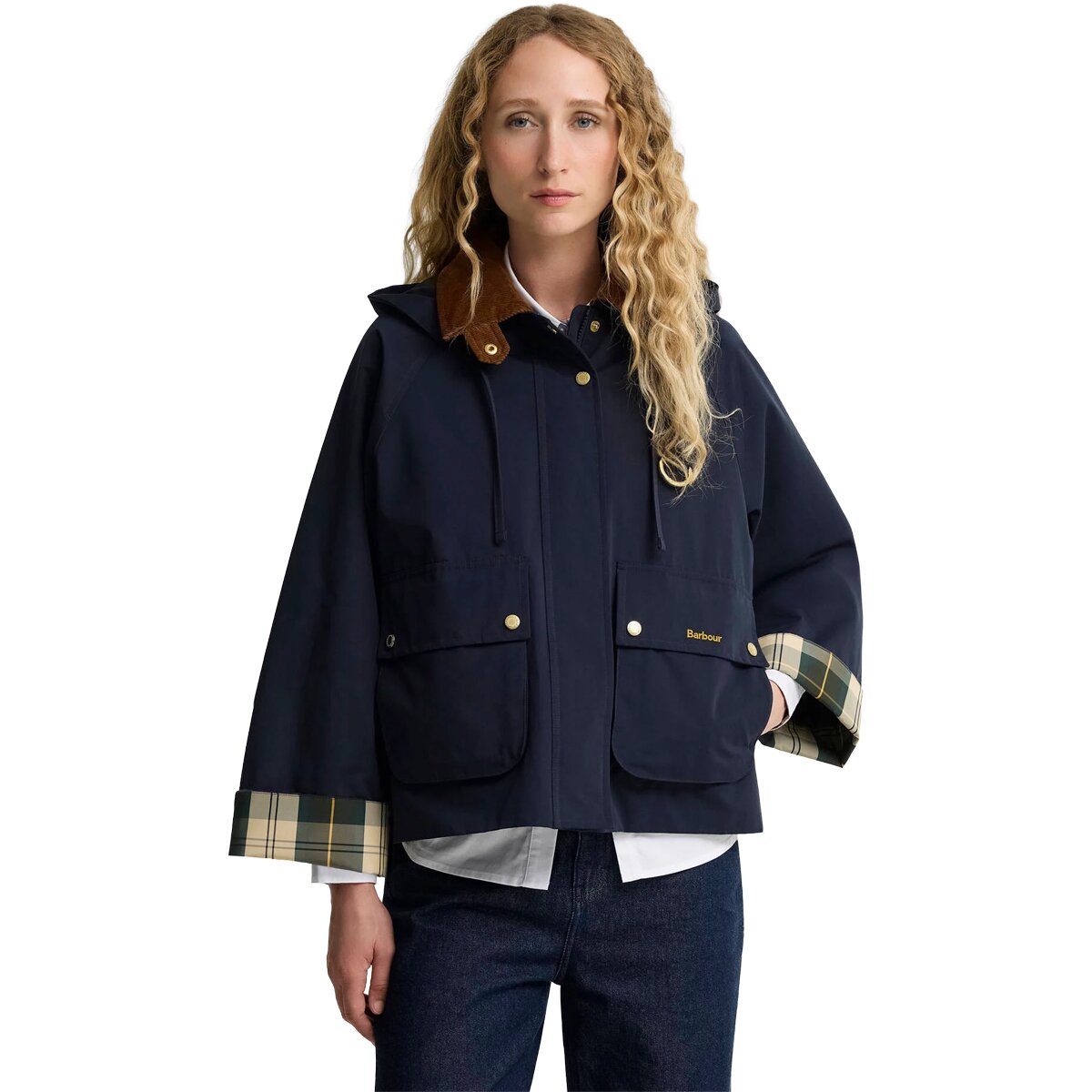 Image of Barbour Terrington Showerproof Jacket - Women's Dark Navy/Shadow Classic, US 6/UK 10