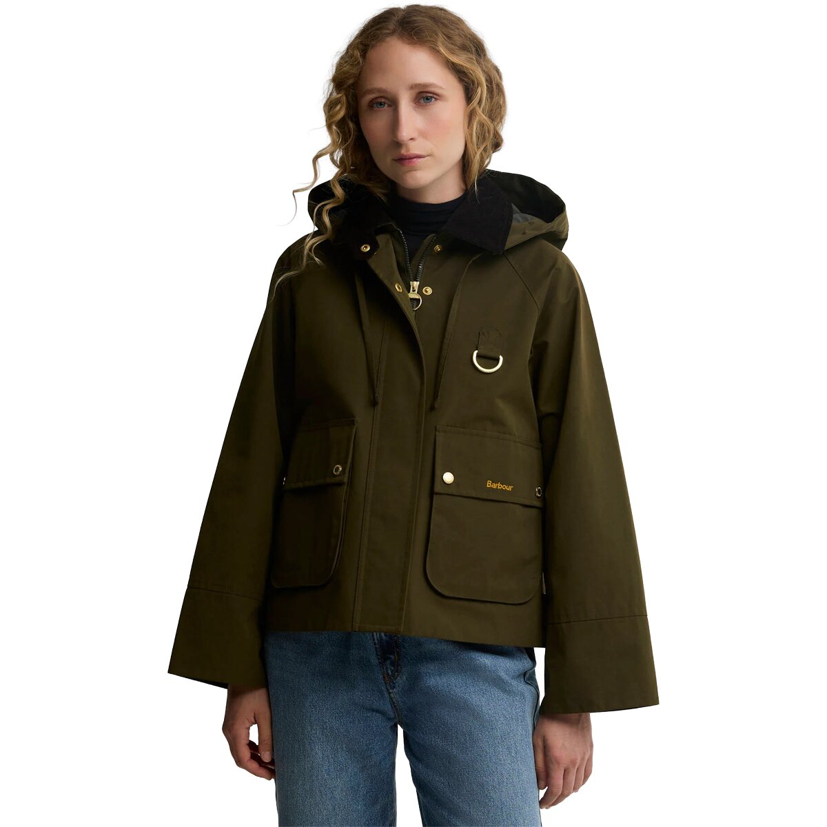 Image of Barbour Terrington Showerproof Jacket - Women's Olive/Shadow Classic, US 10/UK 14