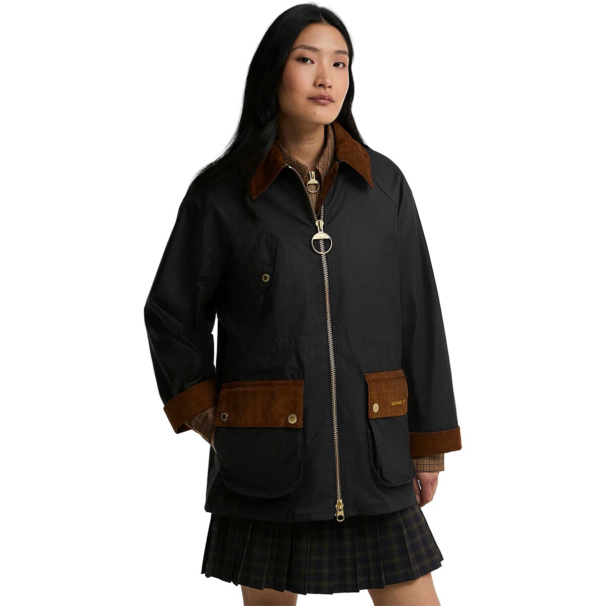 Image of Barbour Treeton Wax Jacket - Women's Navy/Ancient, US 4/UK 8