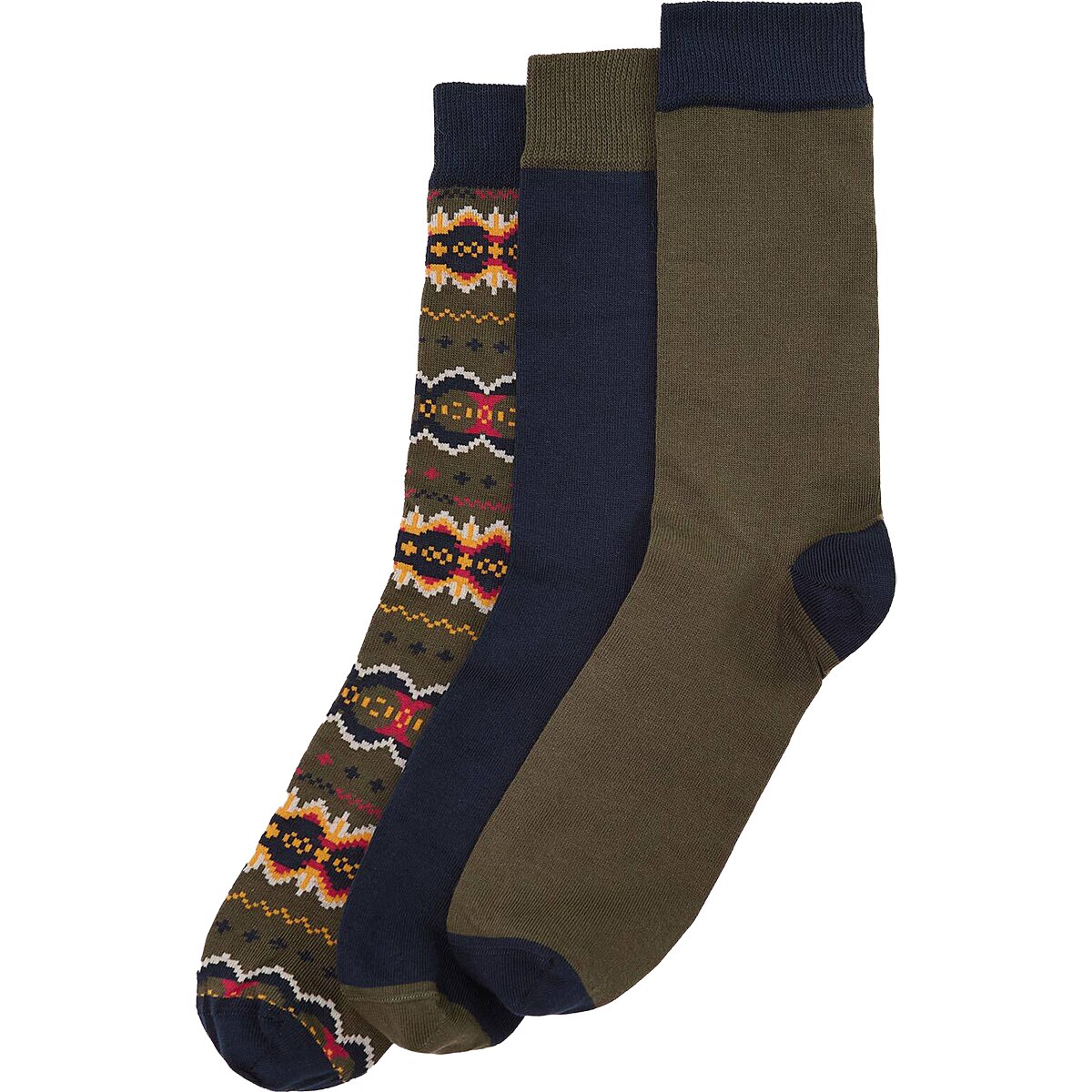 Image of Barbour Case Fair Isle Sock Gift Box Classic Tartan, One Size
