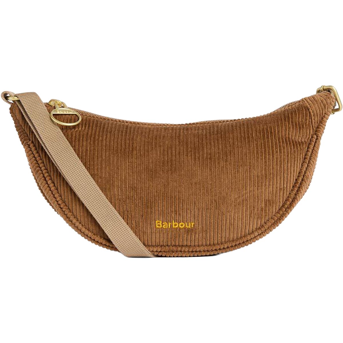 Image of Barbour Mini Mia Cord Sling Bag Brown, One Size