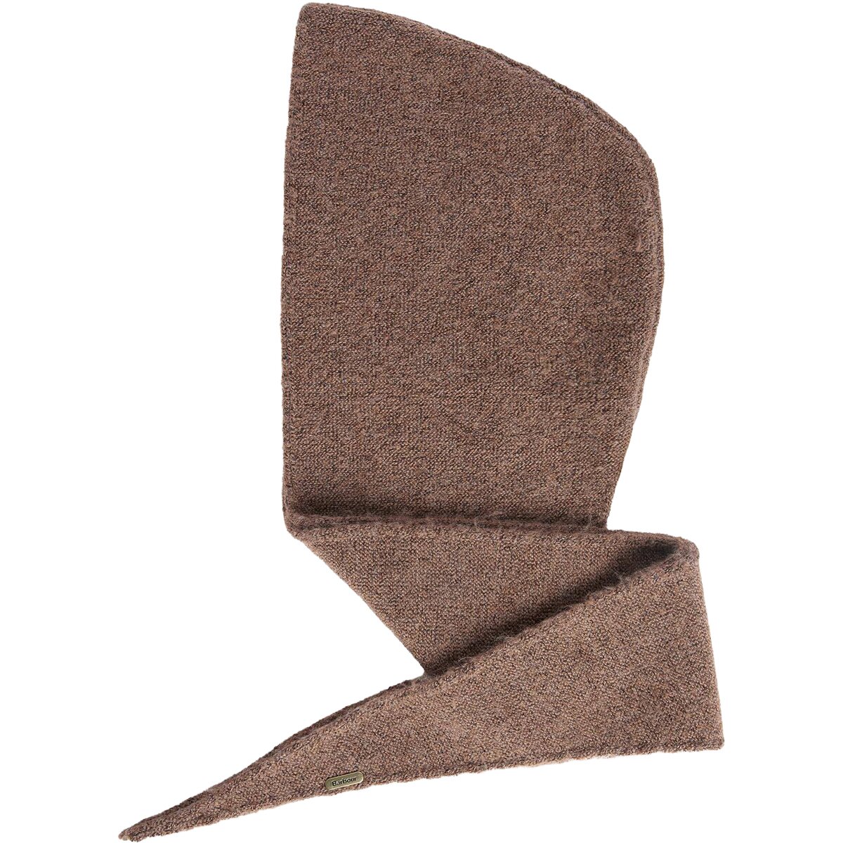 Image of Barbour Penny Knitted Hood Scarf Mocha, One Size