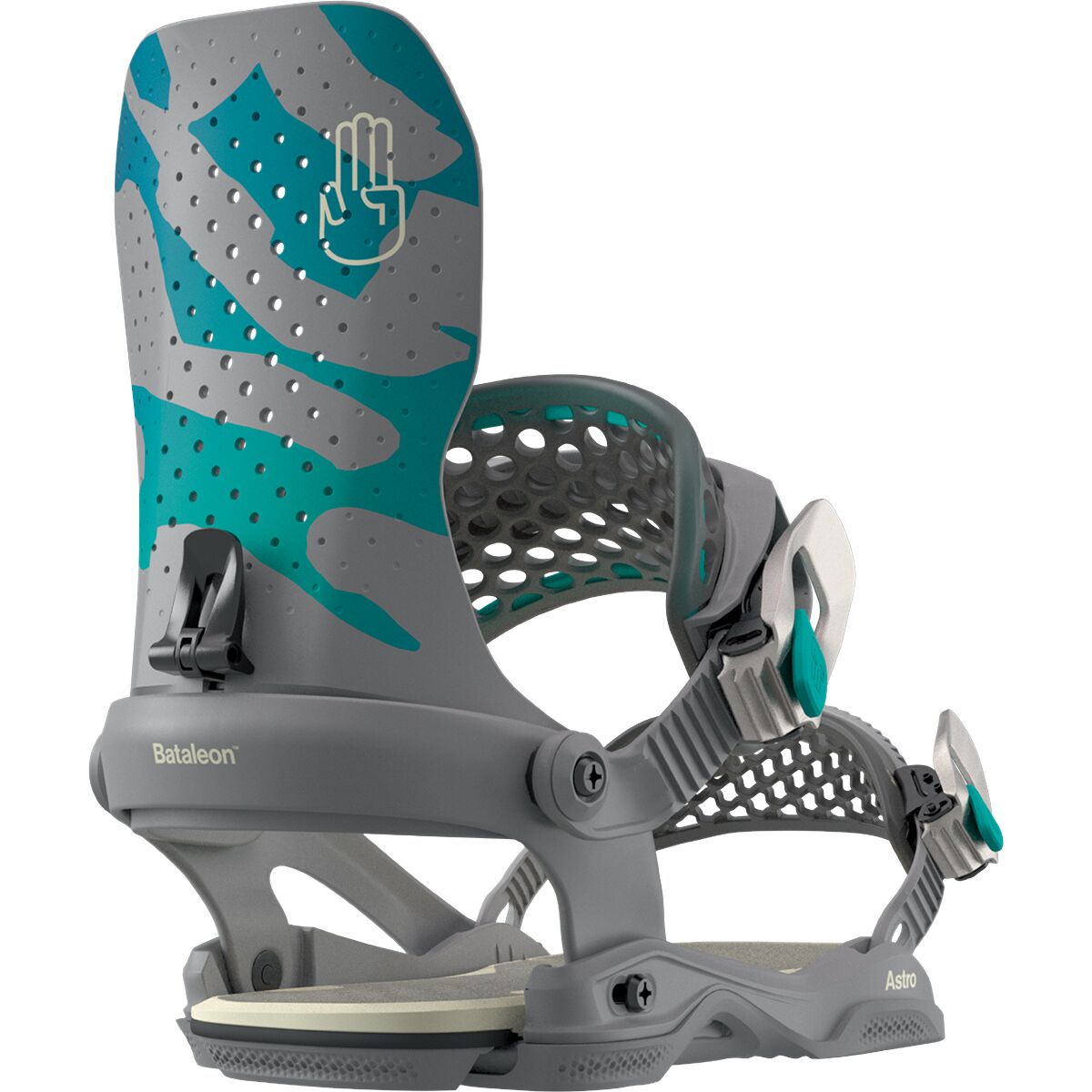 Image of Bataleon Astro AsymWrap Snowboard Binding - 2026 Gray Forest, M/L