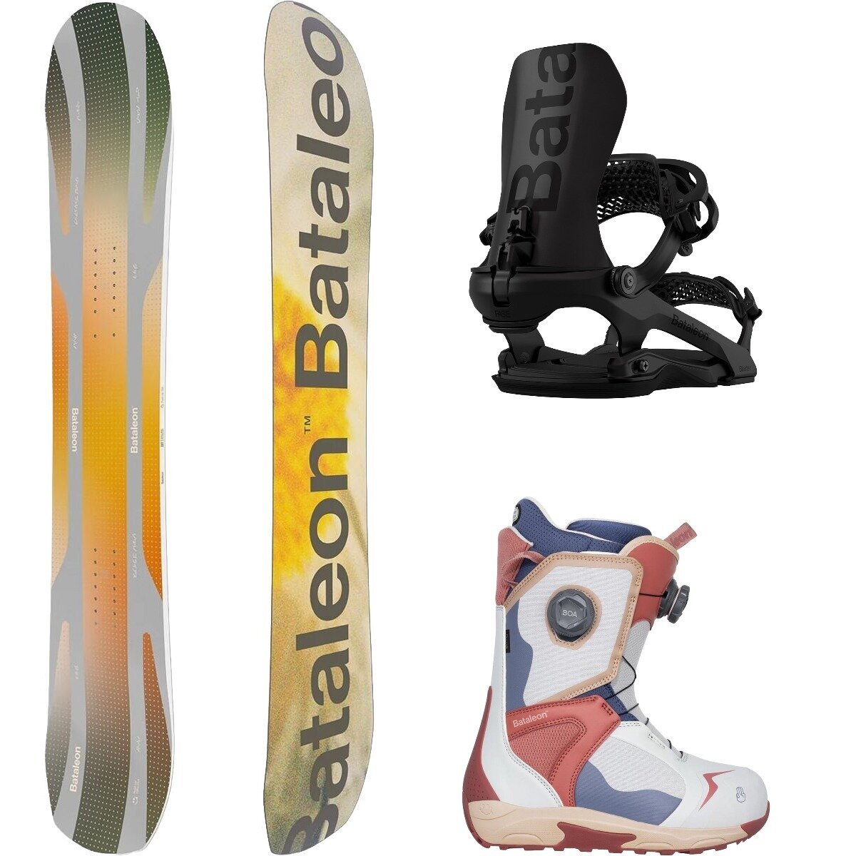Image of Bataleon Push Up w/ Rave BOA + Blaster AW FASE Snowboard Package OneCol,Black,Dune, 149cm,M/L,6.5