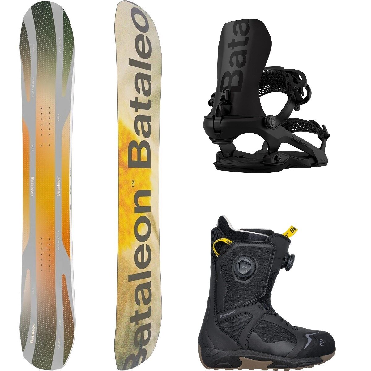 Image of Bataleon Push Up w/ Rave BOA + Blaster AW FASE Snowboard Package OneCol,Black,Black, 143cm,M/L,6.5
