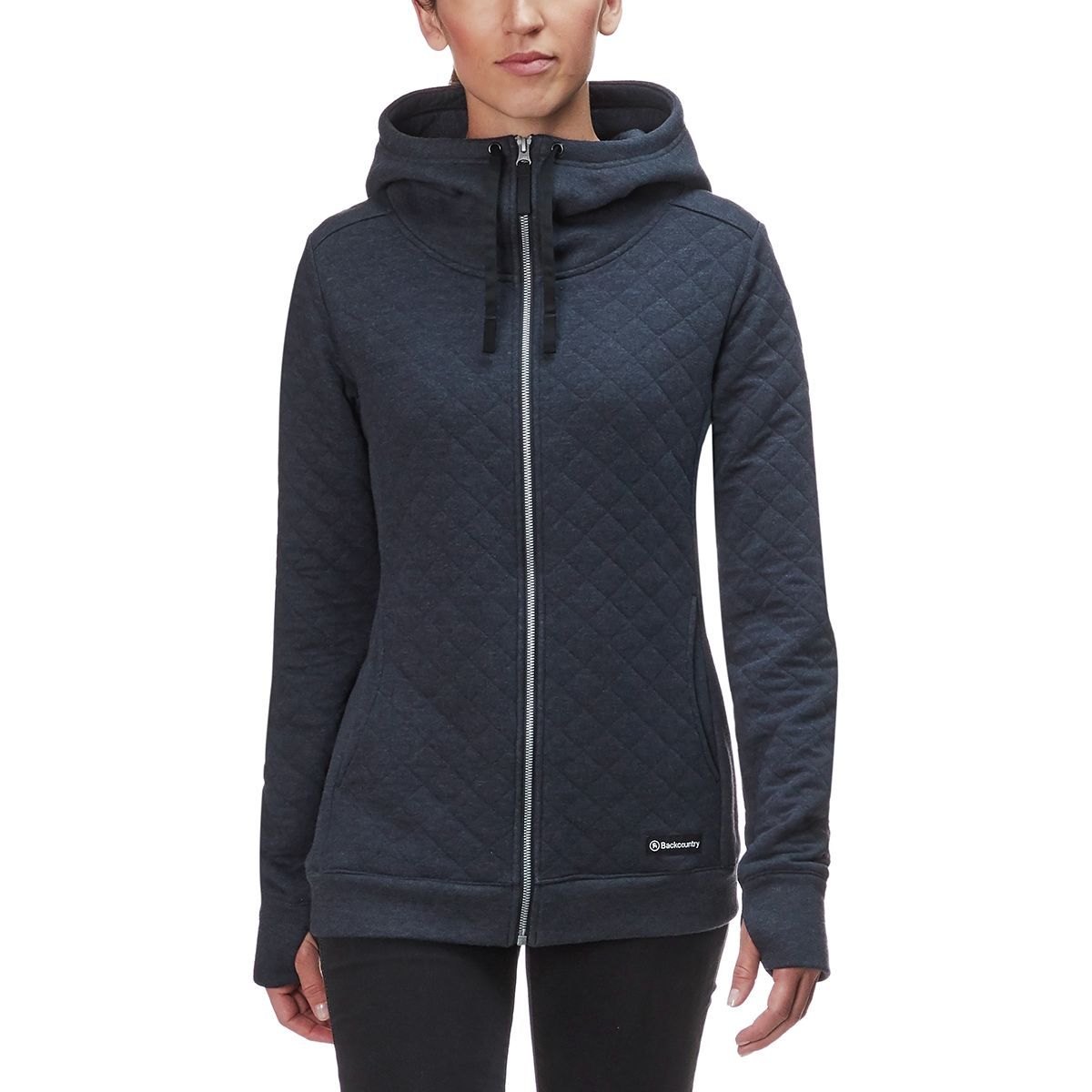 Backcountry Mountain Dell Quilted Hoodie - Women's Black Heather, L