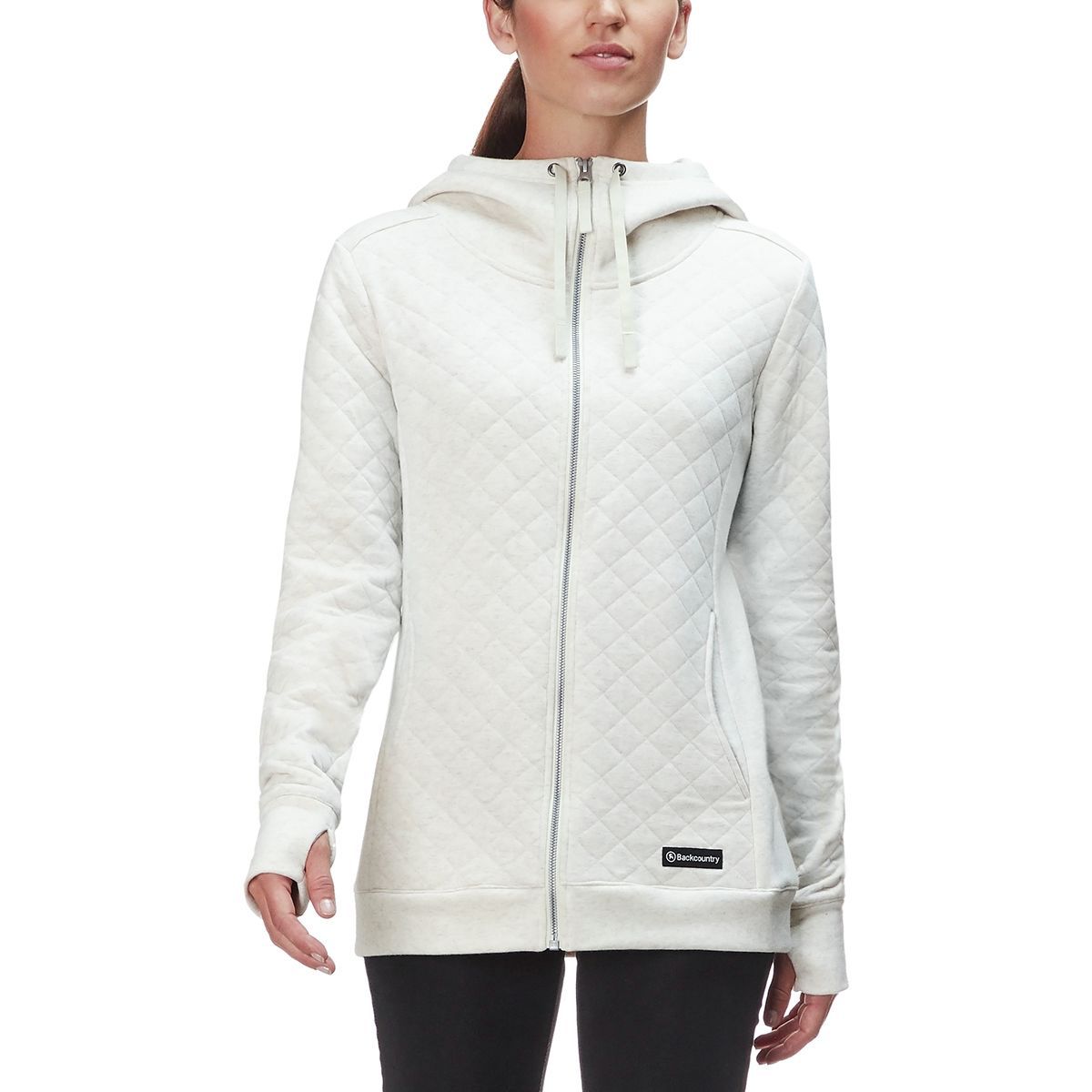 Backcountry Mountain Dell Quilted Hoodie - Women's Bone White Heather, S